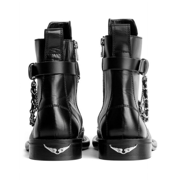 Zadig & VoltaireLaureen Chain Embellished Leather Boots - Picture 3 of 4